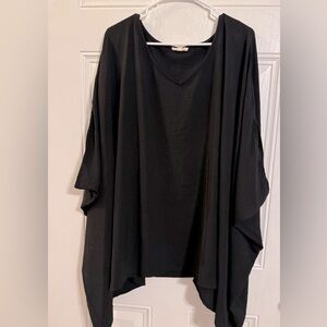 Chic Black Poncho Top